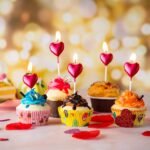 Birthday Cupcake Candle with Heart